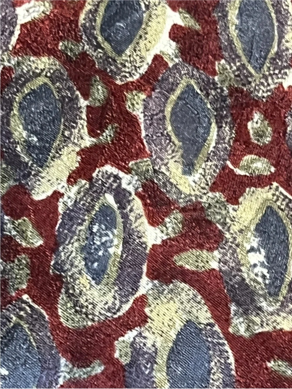 Christian Dior Monsieur Mens Tie - Burgundy and Blue Geometric Tie - classic tie